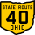 State Route 40 marker