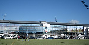 Der VIP-Eingang im Ostseestadion