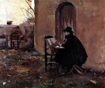 Santiago Rusiñol and Ramon Casas painting each other, 1890