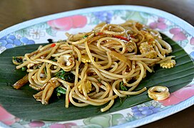 A modern Thai fusion version with spaghetti