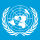 Flagge hellblauer Grund mit weißer Zeichnung: zu einer Scheibe aufgefaltete Erde mit dem Nordpol als Mittelpunkt und konzentrisch angeordneten Breitengraden umgeben von einem Ährenkranz