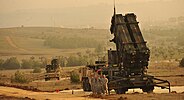 US Service members stand by a patriot missile battery in gaziantep turkey