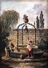 Personen um einen Brunnen, Hubert Robert