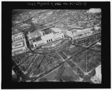 Aerial view northeast of Washington Union Station, where Swampoodle stood