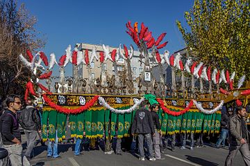 Alam of an Ashura procession in Iran
