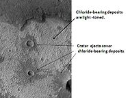 Evidence of water from chloride deposits in Phaethontis. Picture from HiRISE.