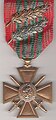 Croix de guerre 1939-1945 with one palm (citation at the orders of the armed forces).