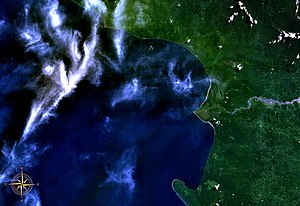 Satellitenbild der Kaiserin-Augusta-Bucht