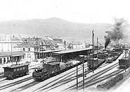 Delémont station around 1897