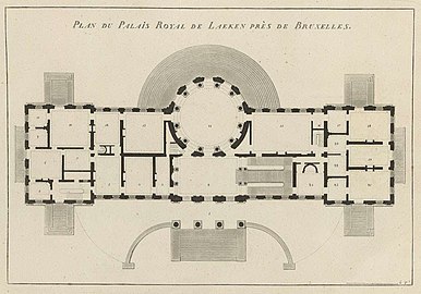 Floor plan of the palace (Goetghebuer, 1827)