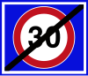 223 Ende der vorgeschriebenen Höchstgeschwindigkeit