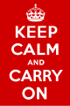"Keep Calm and Carry On" wartime poster