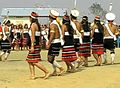 Liangmai youths performing folk dance during Road Show in Peren, Nagaland