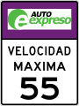 R2-3 Toll late speed limit (Puerto Rico, Spanish)
