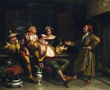 Malvolio confronting the revelers, 1855, Folger Shakespeare Library