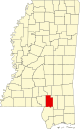 State map highlighting Lamar County