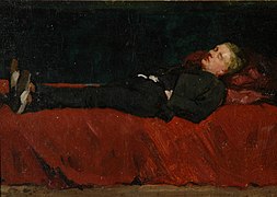 Paul Rops Sleeping (ca. 1872–75), oil on canvas (size unknown) Félicien Rops Fund, Namur, Belgium
