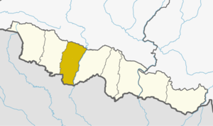 Rautahat District (dark yellow) in Madhesh Province
