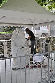Work in progress at sculpture and marble Festival 2023