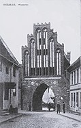 Wassertor (Wismar) als Wisborger Hafentor (Aufnahme 1907)