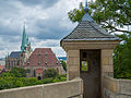 View of Erfurt Cathedral and Severikirche from Petersberg Citadel