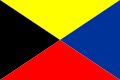 Naval jack of Nicaragua, identical to the international maritime signal flag "Z"