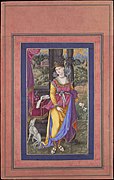 "Diana, Goddess of the Hunt", Folio from the Davis Album. Attributed to Isfahan. Metropolitan Museum of Art