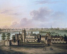 Lambeth Palace from the south c. 1685