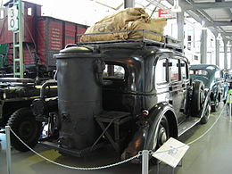 Adler Diplomat in WWII with wood gas generator