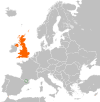 Location map for Andorra and the United Kingdom.