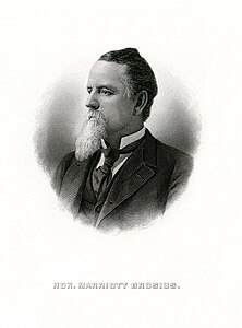 Bureau of Engraving and Printing portrait of United States Representative Marriott H. Brosius