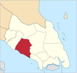 Location of Batu Pahat District in Johor