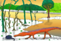 Champsosaurus en Boavus