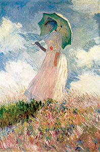Monet, Woman with a Parasol, facing left, 1886