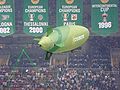 The blimp in the arena.
