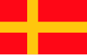 Flagge der norwegischen faschistischen Partei Nasjonal Samling unter Vidkun Quisling (gegründet 1933, Auflösung 1945)