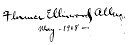 Florence Ellinwood Allen Autograph