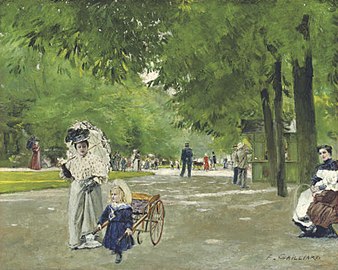 La promenade (Franz Gailliard [fr], 1896), with the park as setting