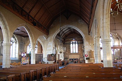 View down the nave towards the east