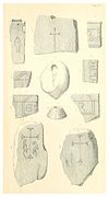 Fragments of household devices (carvings as owner's marks)
