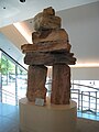 Inukshuk sculpture by David Ruben Piqtoukun in the lobby
