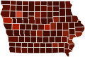 Image 22Map of counties in Iowa by racial plurality, per the 2020 U.S. census Non-Hispanic White   50–60%   60–70%   70–80%   80–90%   90%+ (from Iowa)