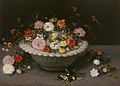 Blumen in einer Schale, 1615, Öl auf Holz, 44 × 66 cm, Prado, Madrid