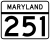 Maryland Route 251 marker
