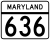 Maryland Route 636 marker