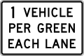 R10-29 XX vehicles per green each lane