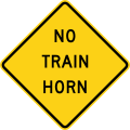 W10-9 No train horn warning
