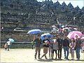 The north yard of Borobudur Temple