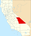 State map highlighting Inyo County