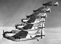 Three Douglas O-46A and three North American O-47 aircraft assigned to the Maryland National Guard's 104th Observation Squadron, 1940